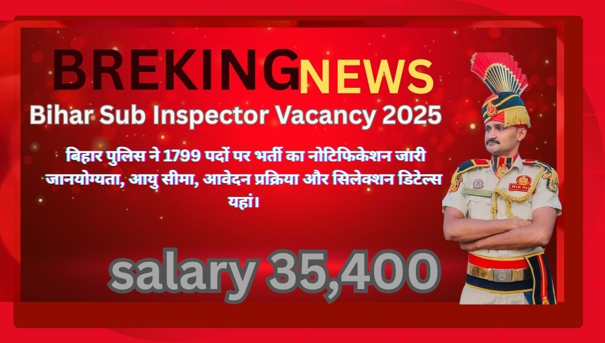 Bihar Sub Inspector Vacancy 2025