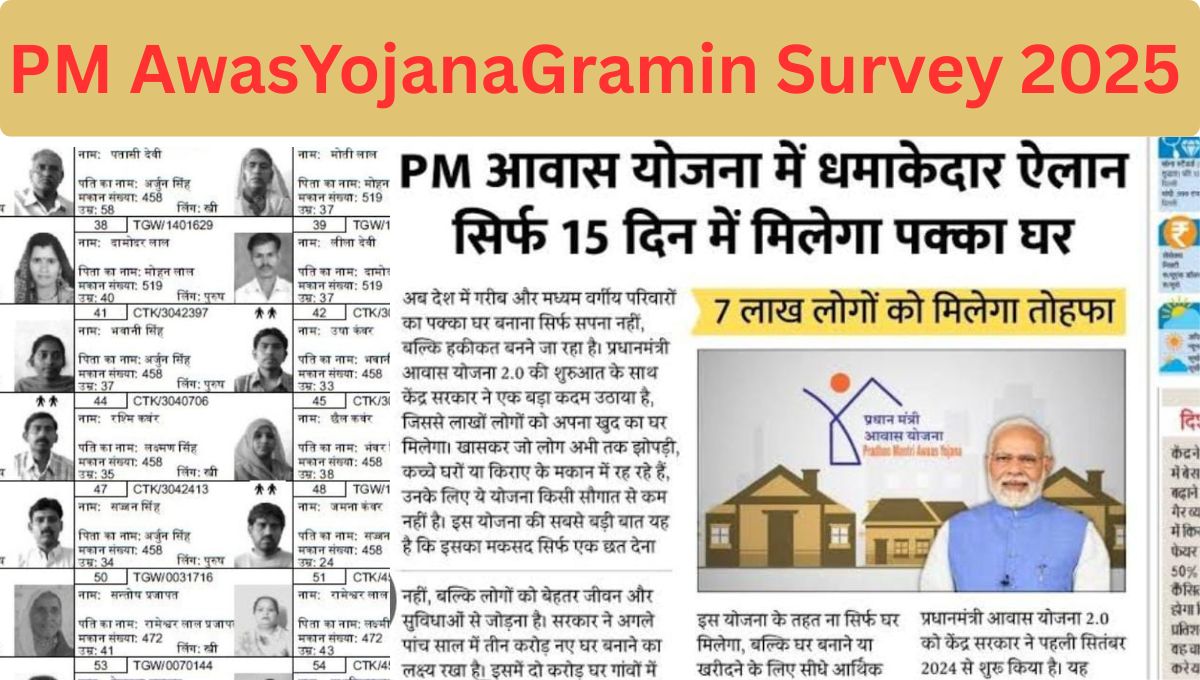 PM Awas Yojana Gramin Survey 2025