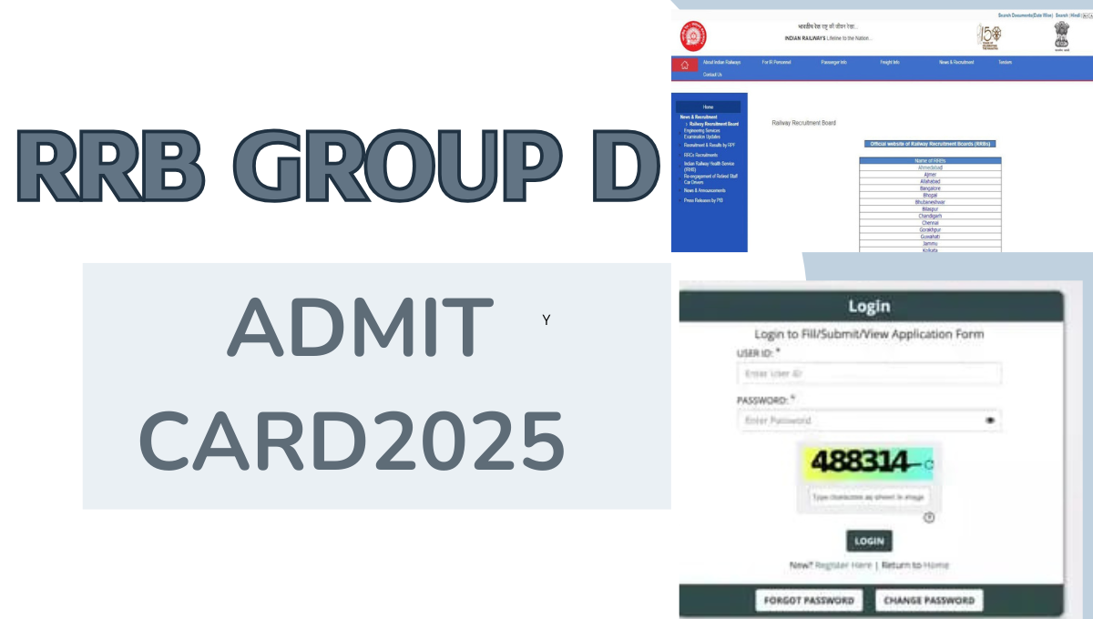 RRB Group D Admit Card 2025