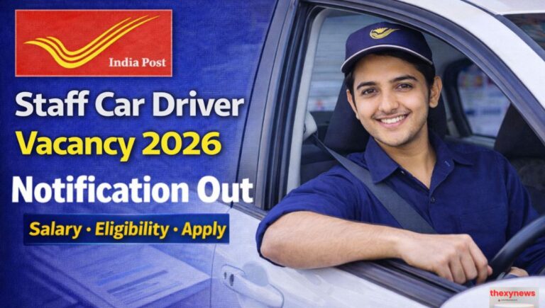 India Post Staff Car Driver Bharti 2026