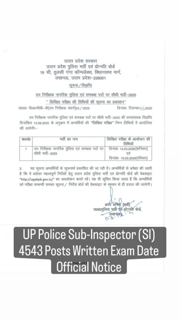 UP Police  Vecancy 2025
