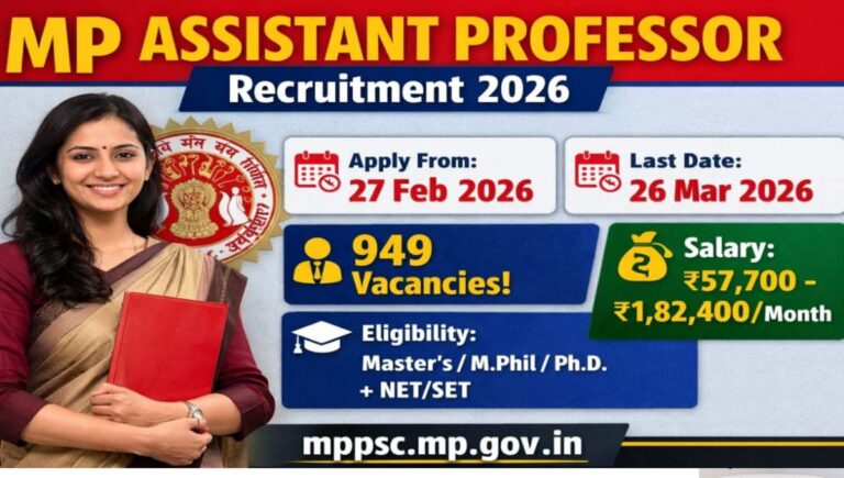 Madhya Pradesh Assistant Professor Bharti 2026